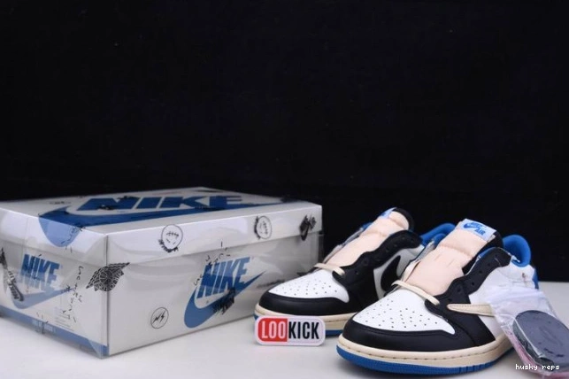 Cheap Husky Retro Jordan 1 Low Air Scott Fragment DM7866-140 x x Travis Design 0823